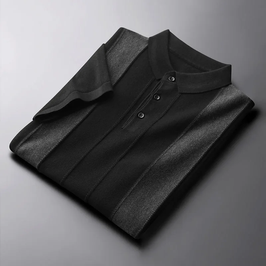 Premium Dual Stripe Textured Polo T-Shirt