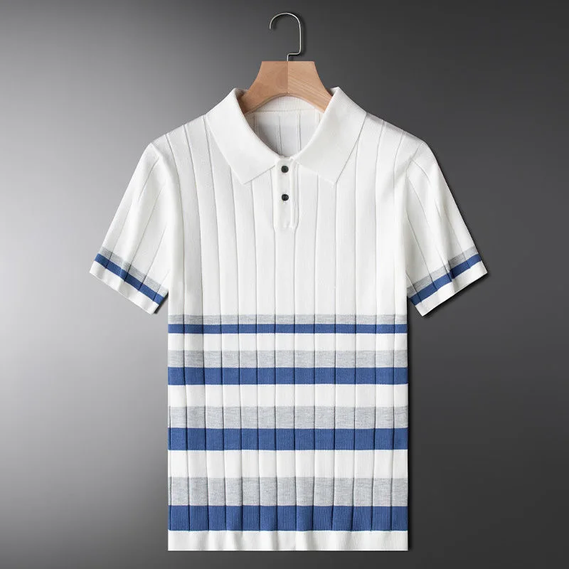 Premium Classic Striped Polo Tee