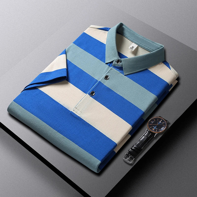 Premium Multi-Stripe Polo T-Shirt for Men