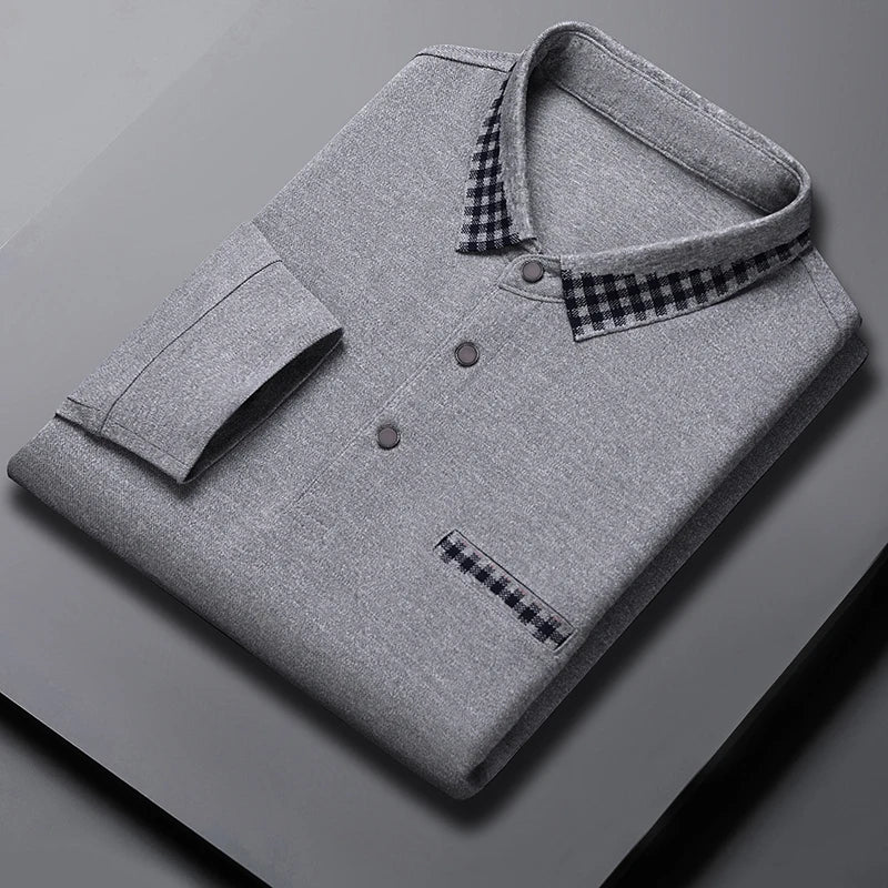 Premium Check Detail Olive Polo T-Shirt