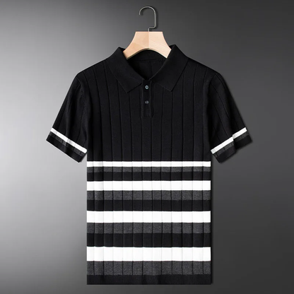 Premium Classic Striped Polo Tee