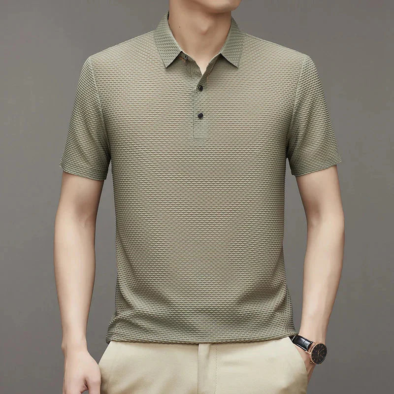 SuperbsTees Men's Premium Textured Polo T-Shirt – Short Sleeve Casual Style