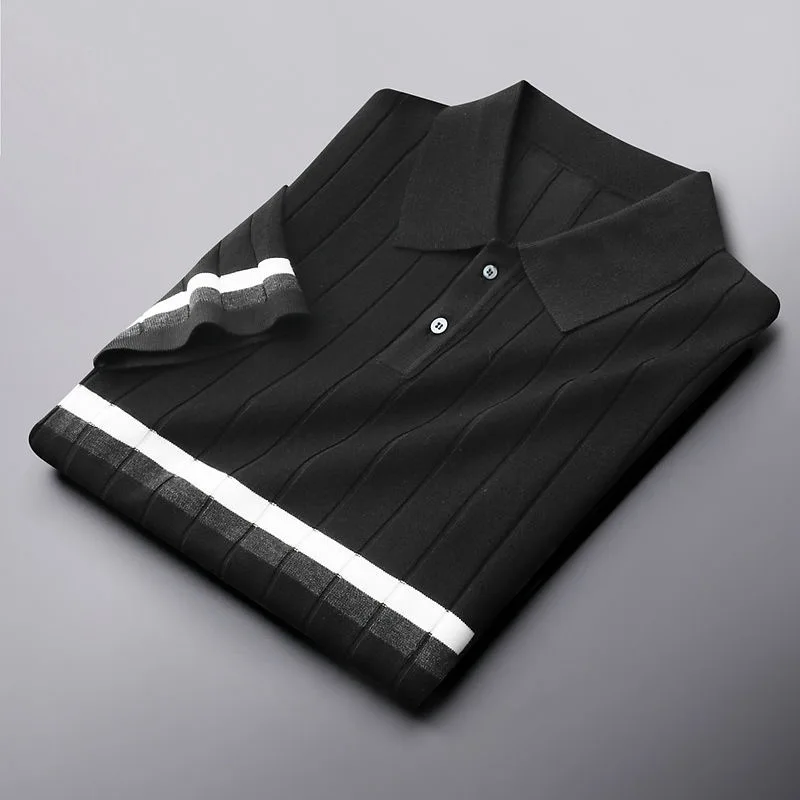 Premium Classic Striped Polo Tee