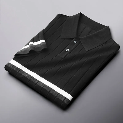 Premium Classic Striped Polo Tee