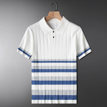 Premium Classic Striped Polo Tee