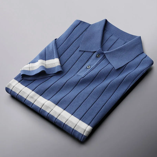 Premium Classic Striped Polo Tee