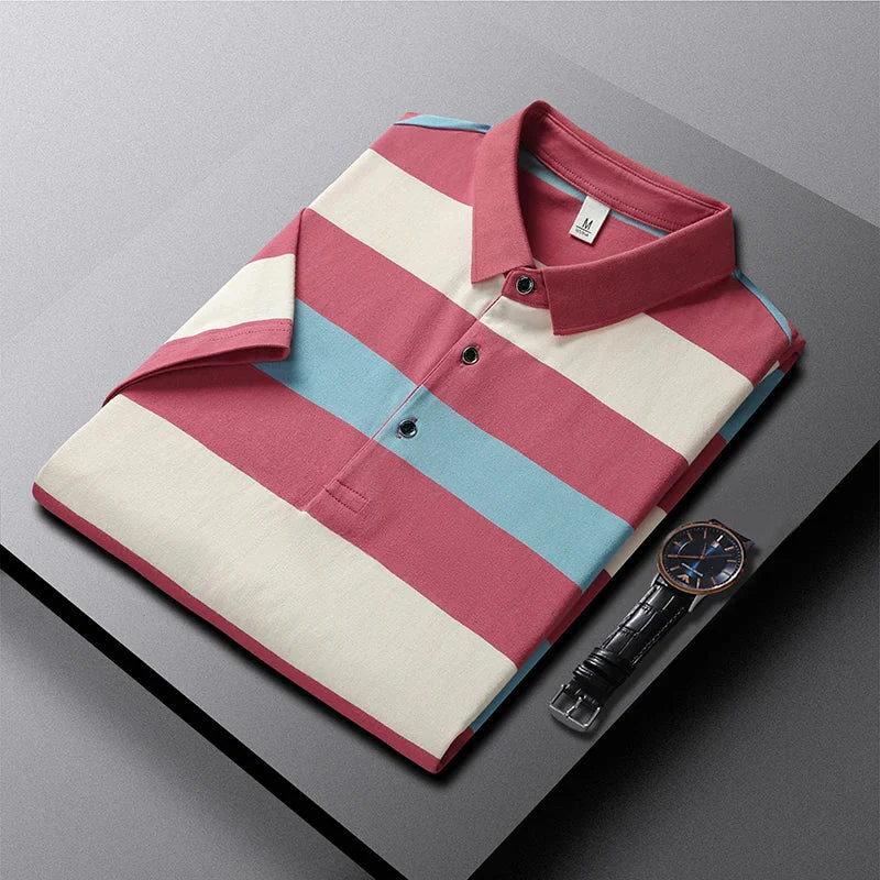 Premium Multi-Stripe Polo T-Shirt for Men